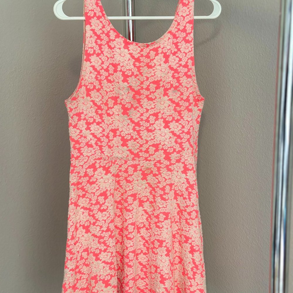 H&M Pink Floral Skater Dress